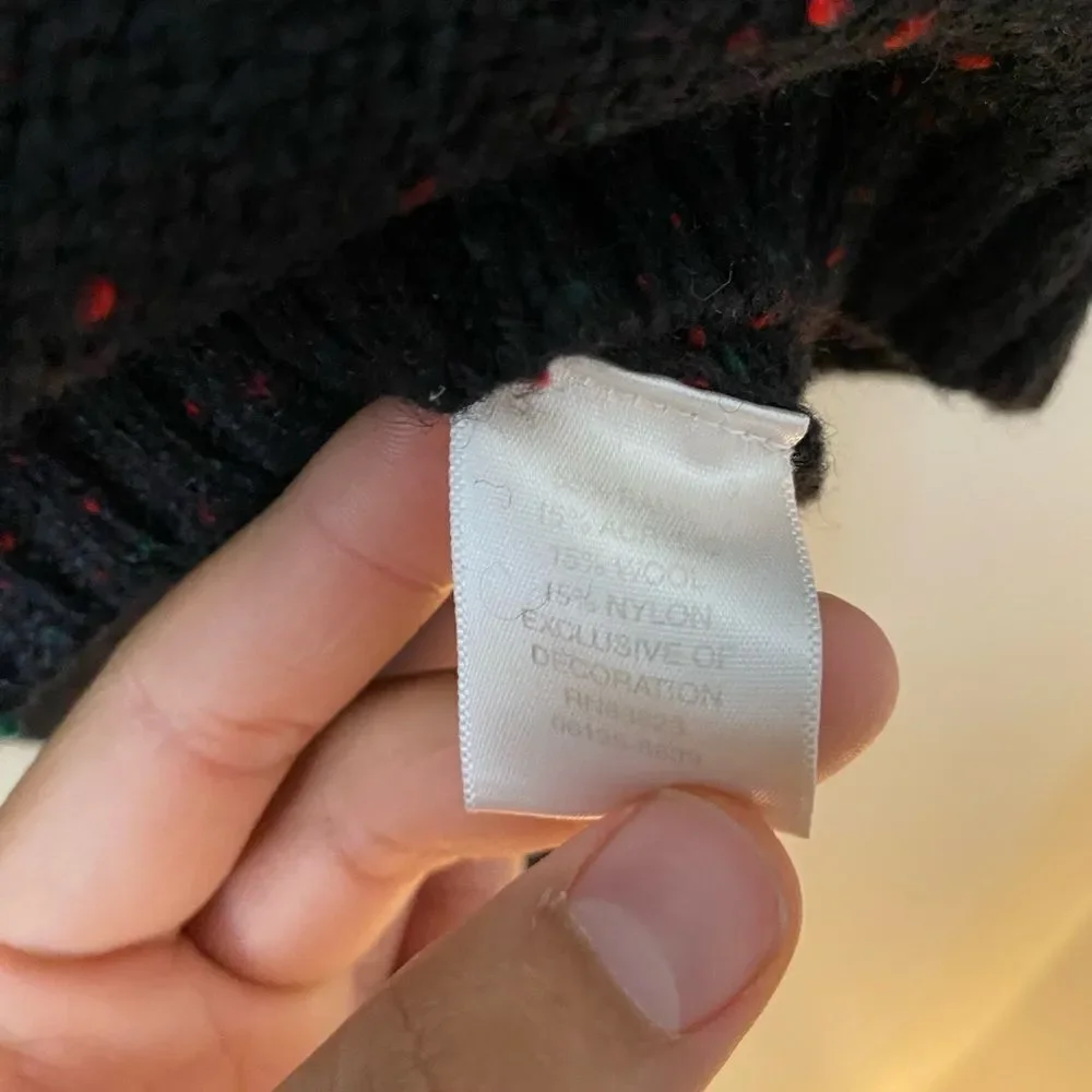 Christopher & Banks Women's S Black Santa Christmas Pullover Sweater - Picture 8 of 10